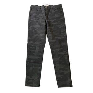 NWT Social Standard Sanctuary Mid-Rise Ankle Skinny Jeans Black Camouflage Sz 8